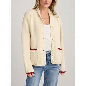 Lobster Button Up Long Sleeve Cardigan