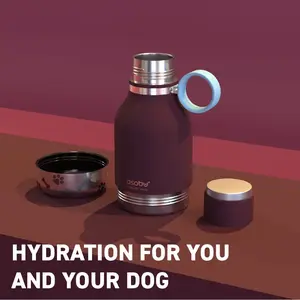 1 L Portable Dog Water Bottle & Bowl | Perfect for Hiking & Travel