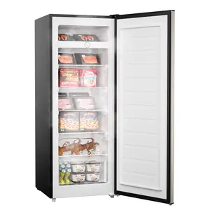 Upstreman UP70 7.0 Cu.Ft Convertible Refrigerator Freezer, Mini Upright Model with 5 Adjustable Shelves, Reversible Door for Garage, Basement