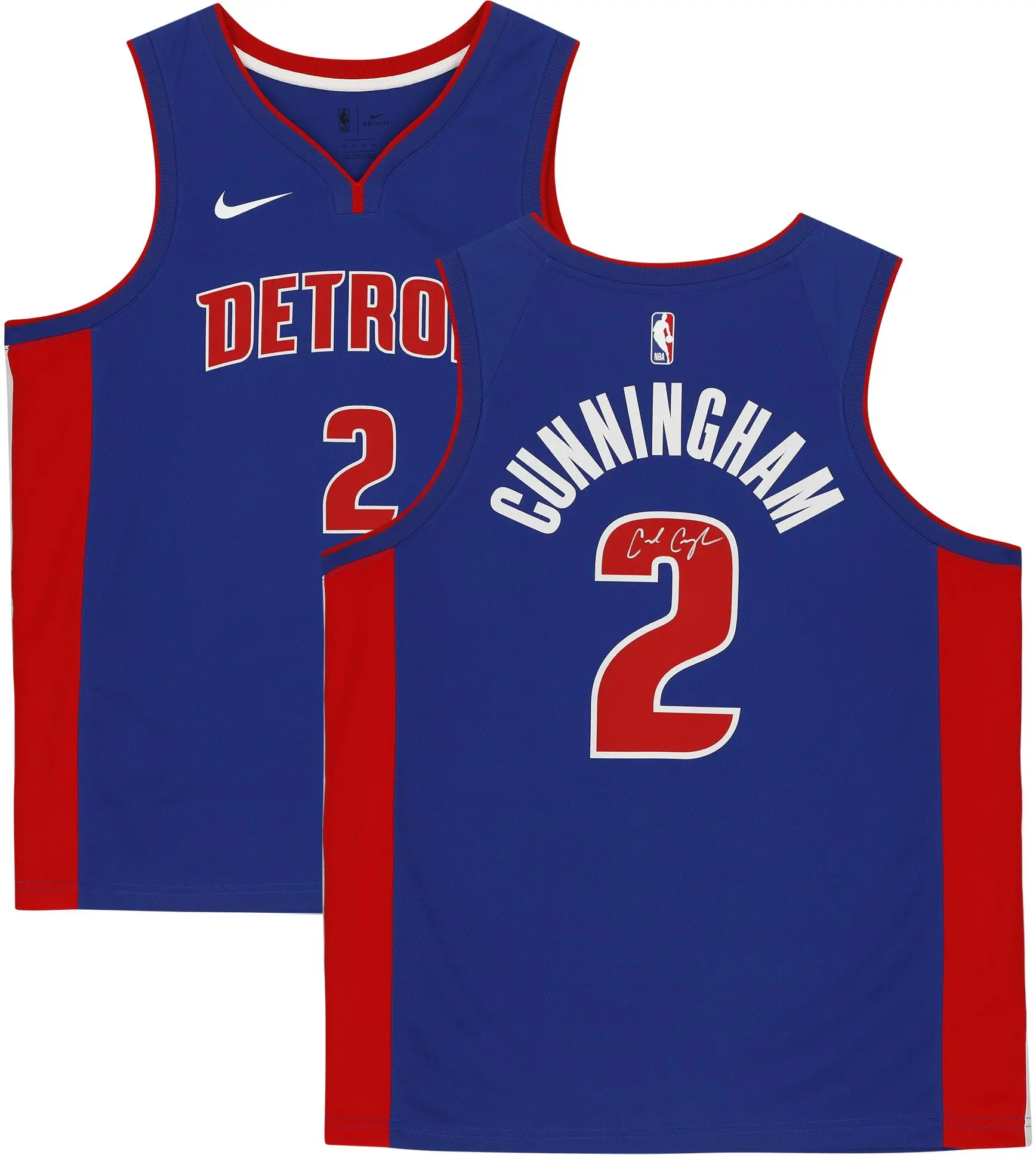 Cade Cunningham Detroit Pistons Autographed Blue Nike 2021-22 Icon Swingman Jersey - Fanatics Authentic Certified