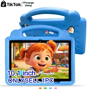 New 10.1-inch tablet set for students and kids, supports 5G+WiFi for office and study, dual cameras with shockproof case, HD screen for education and entertainment, ideal Easter/Halloween/Christmas/Birthday gift for boys and girls (Blue/Pink, No Adapter)