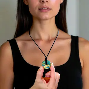 SolyOrgon Pendant orgonite for Electromagnetic (EMF) Shielding and Protection spiritual protection with different natural crystals_ intuitive crystal inner peace daily use