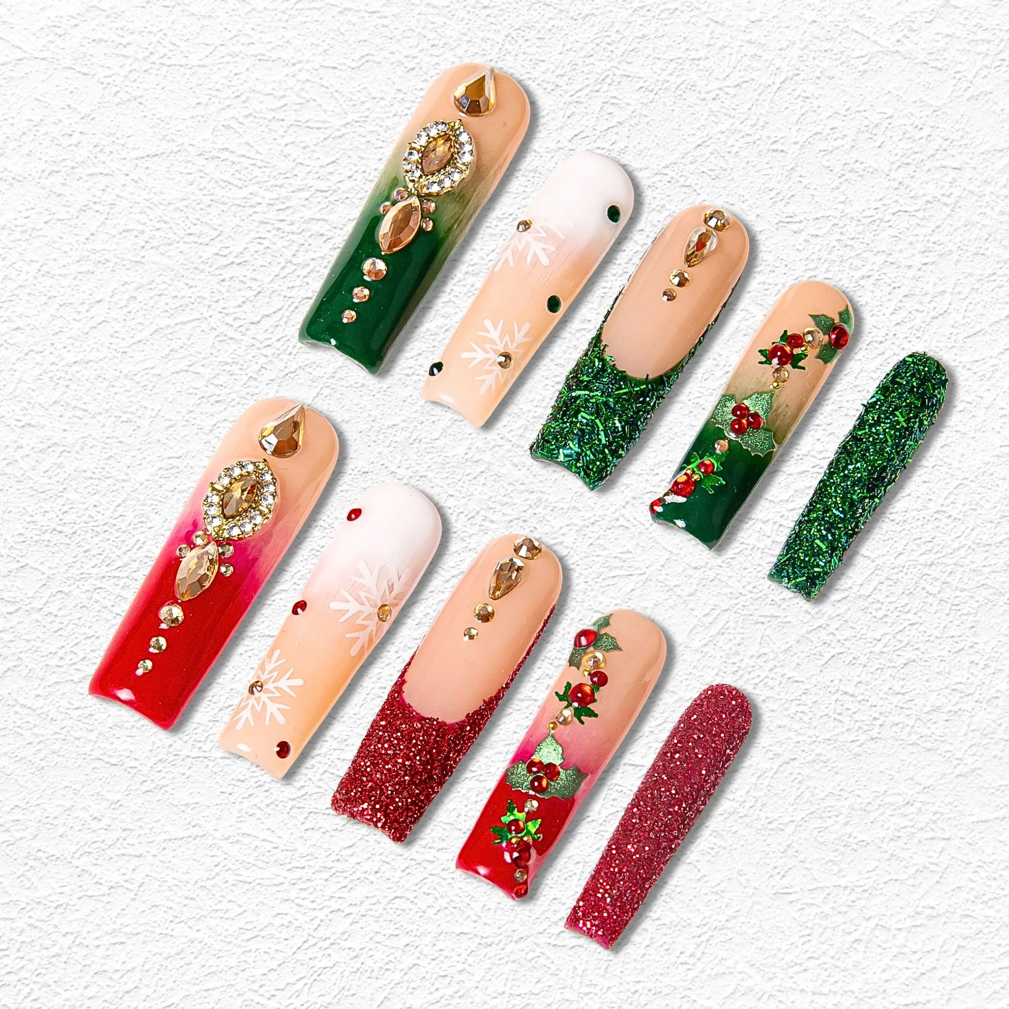 Lovful | Limited Festival Edition Collection Handmade Acrylic Press on Nails For Halloween And Christmas #DealsForYouDays | 10PCS Reusable,Salon Quality