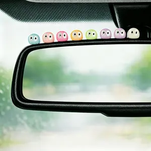 8PCS 0.4in Glow in The Dark Mini Soot Sprite Figurines, Resin Tiny Colorful Black Elf Coal Ball for Car Desk Decor