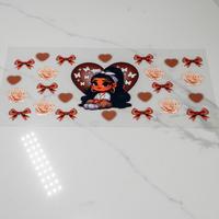 Coquette Brown Heart Rose  Bows