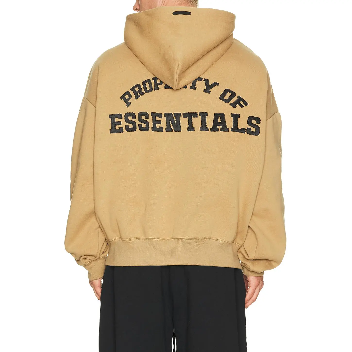 Fear of God ESSENTIALS Property Lounge Half Zip Hoodie in Dune