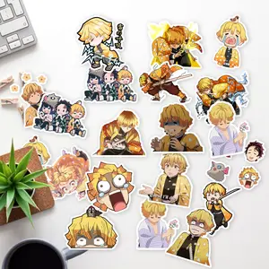 Stickers Pack 20 Pcs Zenitsu Waterproof Skateboard Car Water Laptop Bottle Guitar Luggage Bumper Bike Colorful Vinyl Aesthetic