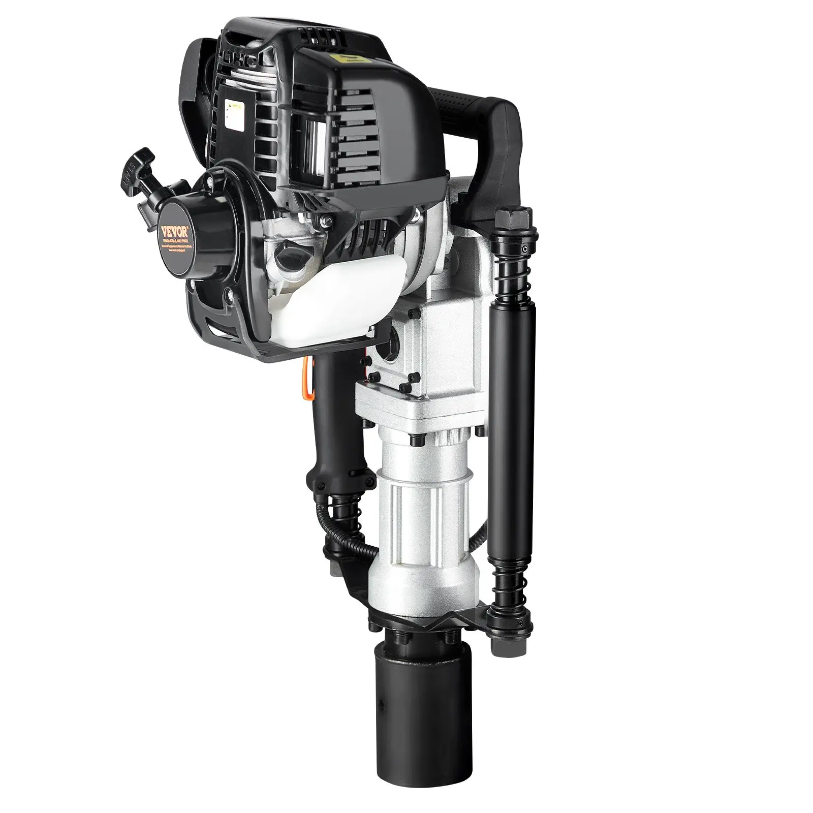 【DealsForYouDays】VEVOR 37.77cc Gas-Powered T Post Driver, 4-Stroke Engine Gasoline Fence Piling Pounder, with 2 Post Driving Head(55/70 mm) , 1000W Portable Piledriver For Farm, Ranch Fencing, Road ImprovementsSummervibes