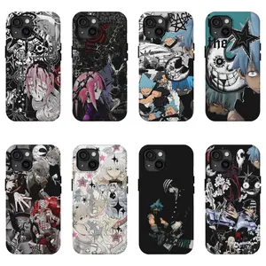 Anime Soul Eater Y2K Fashion INS Style Unique Artistic Design Gothic Phone Case for IPhone 17 16 15 14 13 12 11 Pro Max Plus Air Protective Shockproof Drop-proof Retro Stylish Gift
