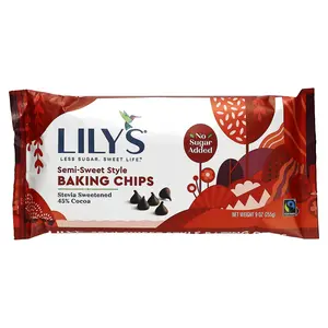 Lily's Sweets Baking Chips, Semi-Sweet Style, 9 oz (255 g)