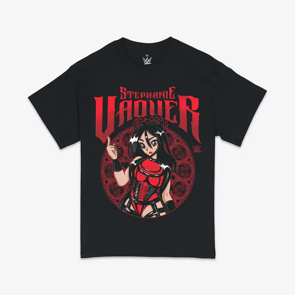 Men's Ripple Junction Black Stephanie Vaquer Anime T-Shirt, Fashion Cotton, Full Colors, Full Sizes, For Men, For Women