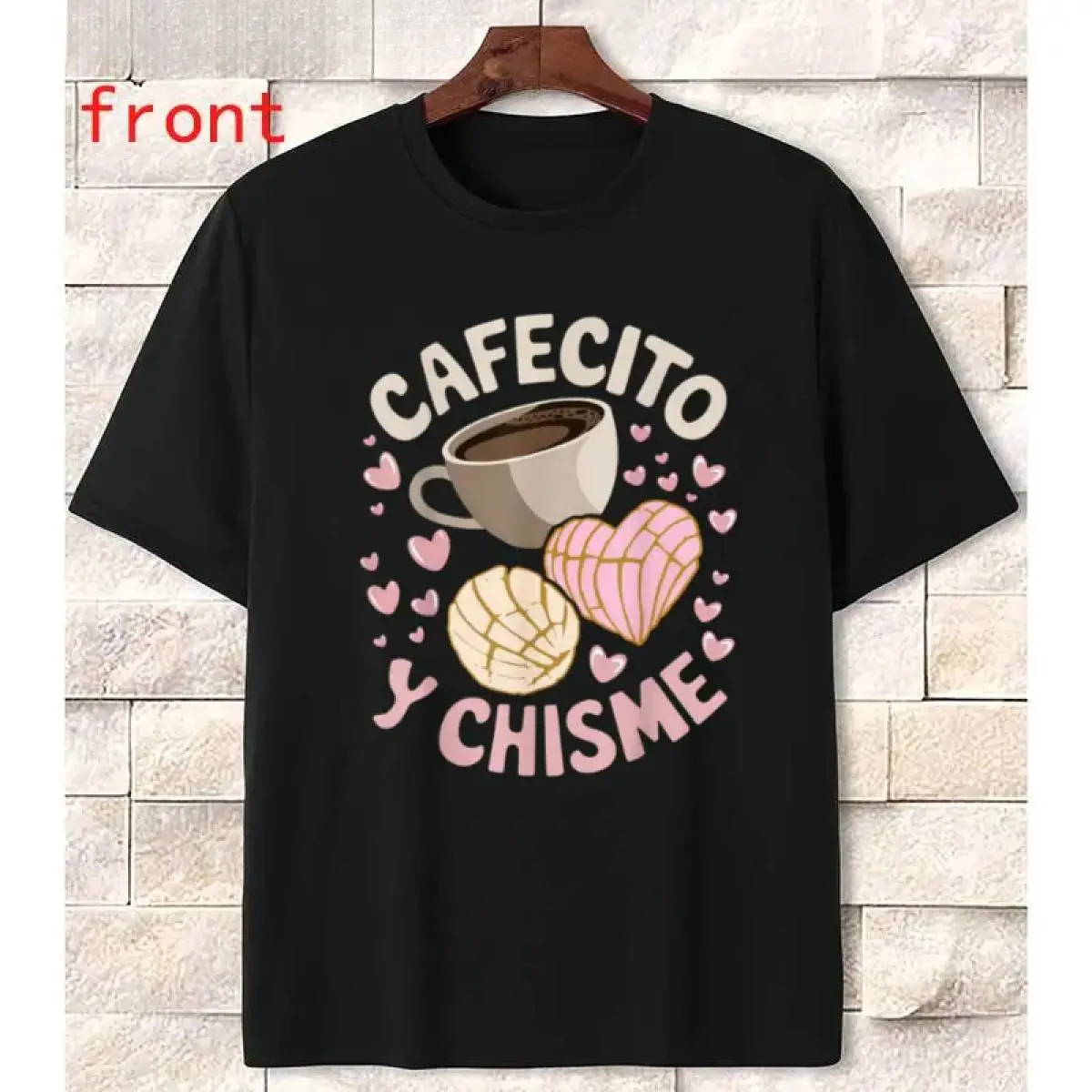 Men's Cotton Casual Short-Sleeve Athletic T-Shirt Top - Simple Round Neck, Unisex Design with Horror Movie Villains, Mexican Concha Pastry Prints, Streetwear, Do Not Dry Clean, Tshirt