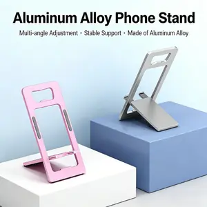 【Father's Day Gift】   Joytutus Foldable Adjustable Aluminum Smartphone Mount Stand, Compact Desk Travel Portable Lightweight Universal Holder with Bottle Opener, Car Interior Accessory, Tech Accessories for Valentine’s Day Gifting Cellphone