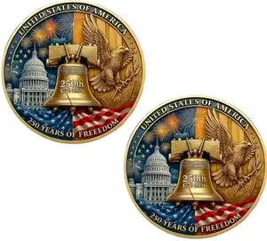 1776–2026 USA 250th Anniversary Commemorative Coin – American Challenge Hobo Nickel Collectible Gift