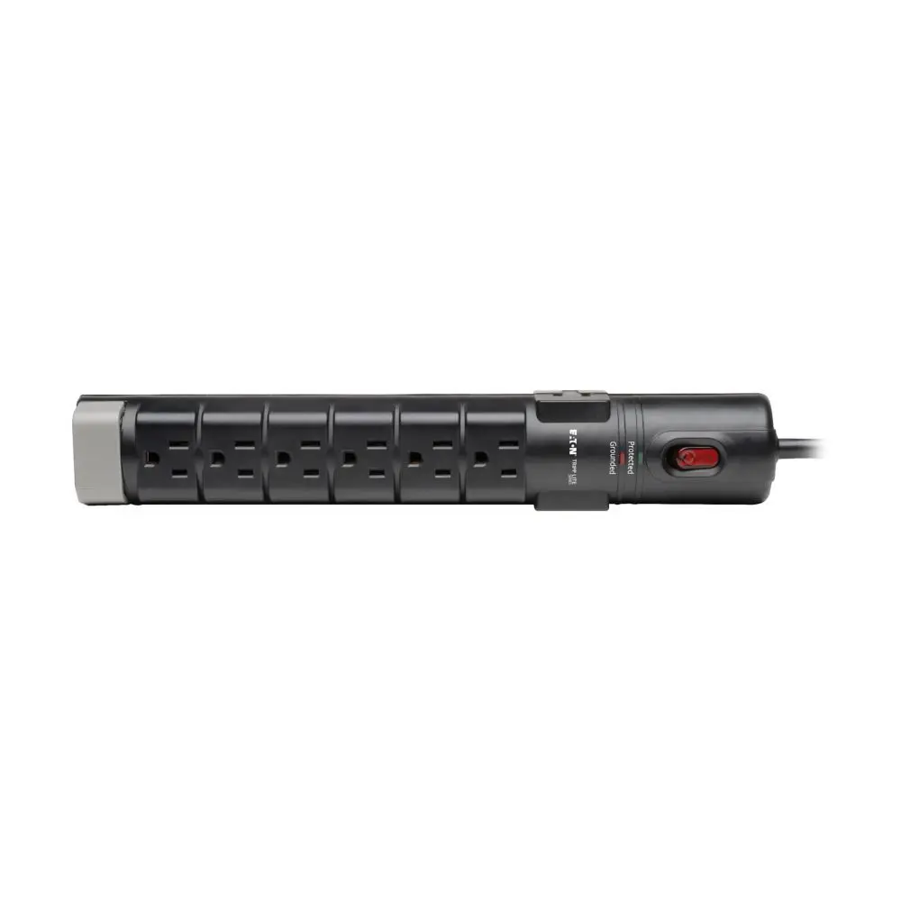 Eaton TLP806TEL 8-Outlet Surge Protector, 6 ft. (1.83 m) Cord, 2160 Joules, Tel/DSL Protection, Cord Clip