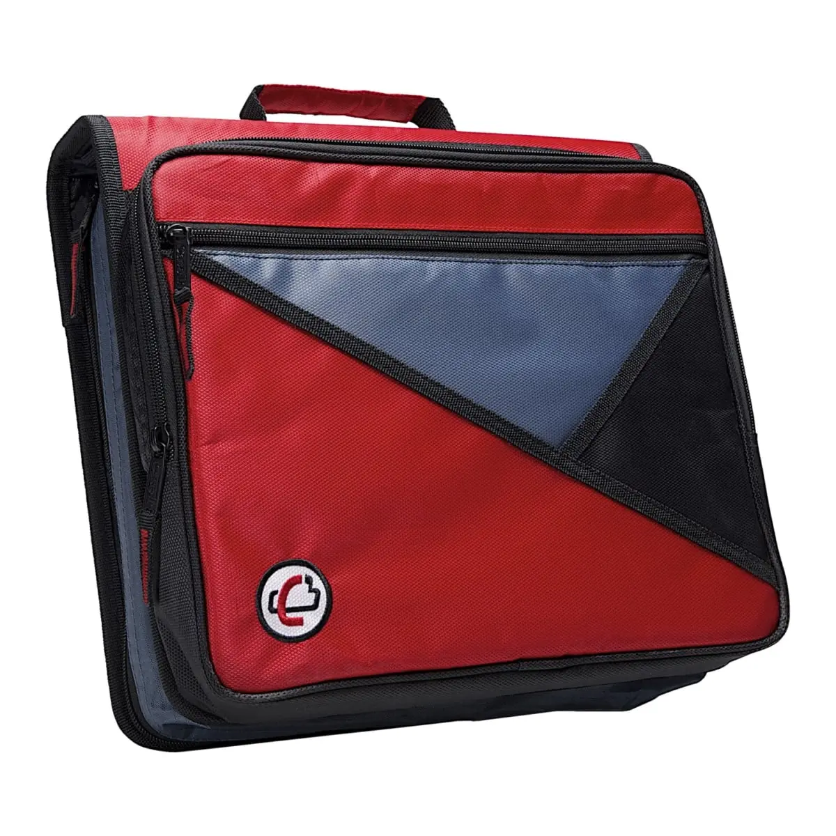 Case-It Ripstop Nylon Universal Laptop Zipper Binder, 2 In. O-Rings, Multi-Compartment with Interior Pockets and Shoulder Strap