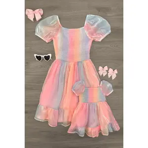 Mom & Me - Satin Pastel Dress