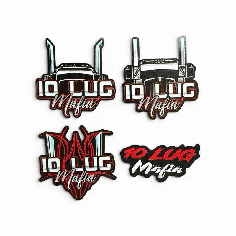 10LugMafia Logo Sticker Pack, 3” Self Adhesive Label, Vinyl Decal Sticker, Matt Art Supplies with Strong Hold