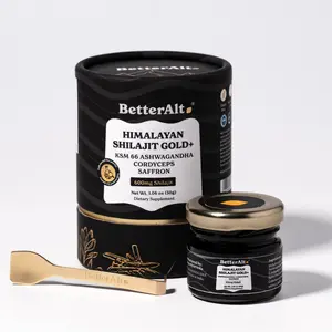 BetterAlt Cordyceps Shilajit Resin | with KSM-66 Ashwagandha, Safed Musli | Lab-tested | Pre-Workout for Muscle Recovery, Performance | 75 Sevings BetterAlt Cordyceps Shilajit Resin | with KSM-66 Ashwagandha, Safed Musli | Lab-tested | Pre-Workout for Muscle Recovery, Performance | 75 Sevings