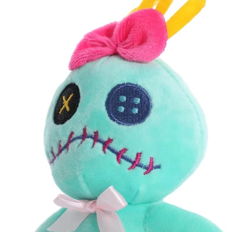 Scrump Plush Toys Pendant Cartoon Lilo and Stitch Plush Toys Soft Stuffed Kawaii Green Doll Xmas Gift For Boys