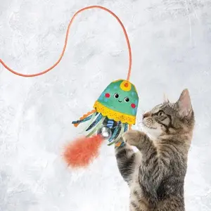 KONG Jellyfish Teaser Cat Toy for Interactive Playtime and Mental Agility