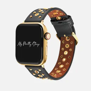 My Pretty Strap – Compatible Apple Watch Band – Premium Leather iWatch Strap for Women – Series 1–11, SE & Ultra (38MM / 40MM / 41MM / 42MM / 44MM / 45MM / 49MM) – Queen's Halo