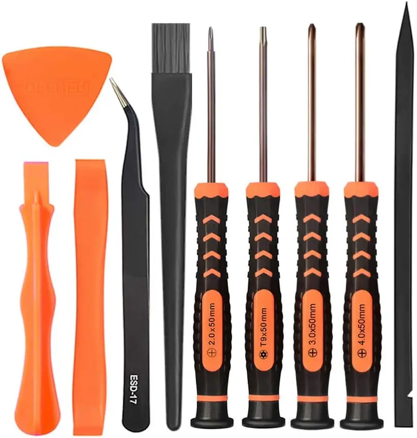 Cleaning Repair Tool Kit for PS4 PS5,  TR9 Torx   with PH00 PH0 PH1 Phillips  Set for   4,5 Main,Controller  Down and Dust Removal