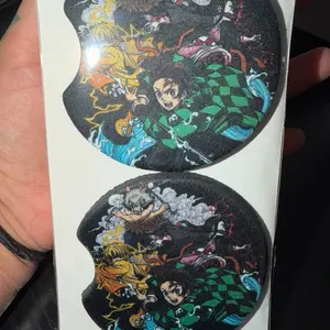 Demon Slayer Car Coaster - Anime Inspired Design for Car Accessories