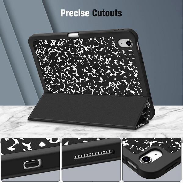 Fintie SlimShell Case for 2025 iPad A16 11th Gen & iPad 10th Gen w/ Soft TPU Back, Built-in Pencil Holder, Auto-Wake/Sleep, iPad Cover in Composition