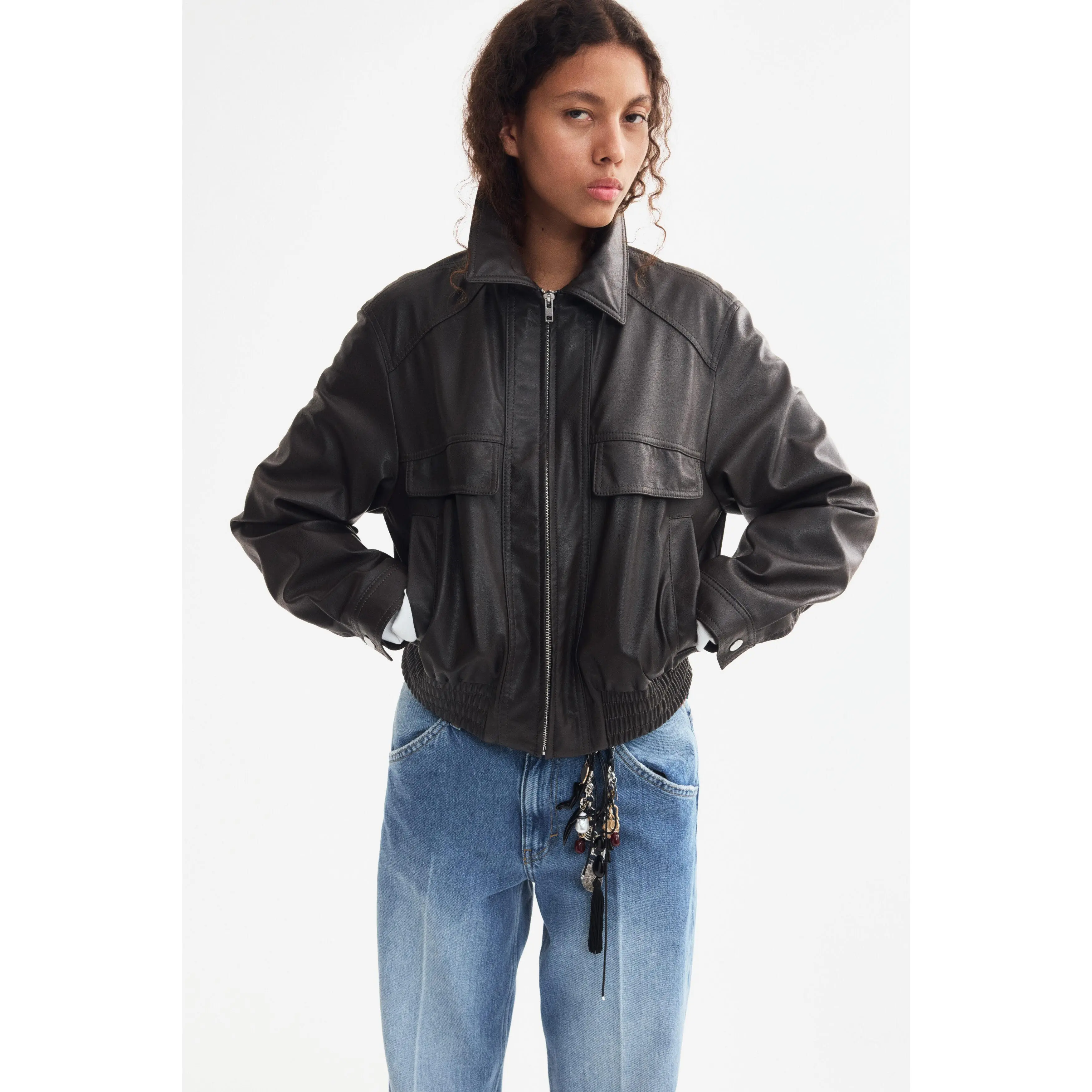 H&M Oversized coated jacket