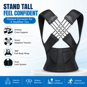 Adjustable Posture Corrector Back Brace for Men & Women, Upper Back Support Belt for Daily Wear, Comfortable Shoulder Alignment Trainer