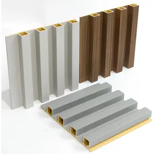 3 Packs Sample 6 x 5.9in Slat  Wall Paneling for Interior Wall Decoration, Accent  Wall Panels for Living Room, Bedroom, WPC Wainscoting Panels