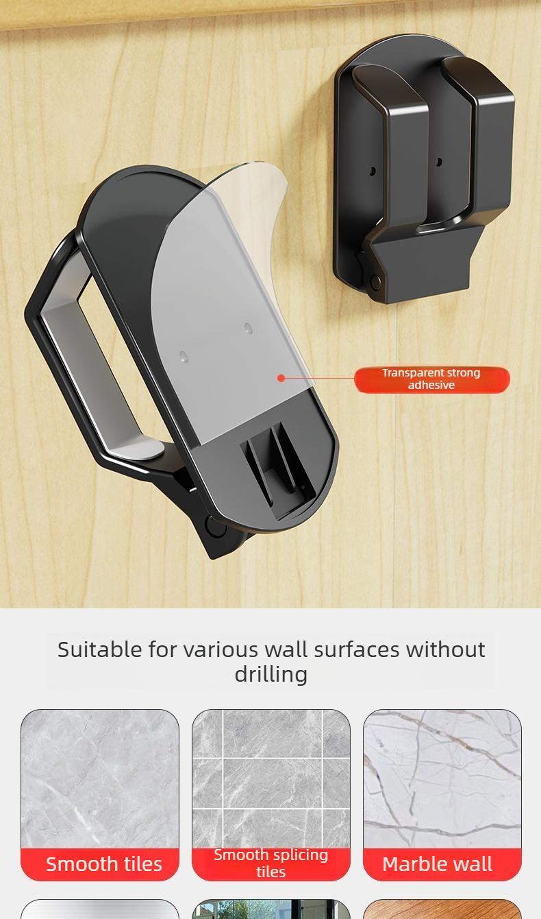 2PCS No-Drill Multifunctional Headset/Game Controller Wall Mount Holder — Creative Adhesive Dorm Wall Rack