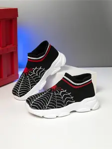 Boy's Spider Web Pattern Slip on Sneakers, Casual Breathable Footwear Comfortable Sports Running Shoes, Trendy All-match Sock Shoes for Daily Wear