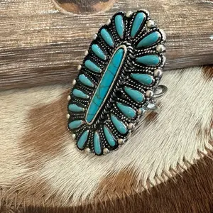 Western style adjustable Cuff Ring