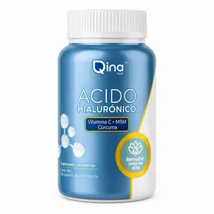 Qina Ácido Hialurónico Capsules – Vitamin C, MSM & Turmeric Supplement for Joint, Skin & Daily Wellness (60 Capsules, 650mg)