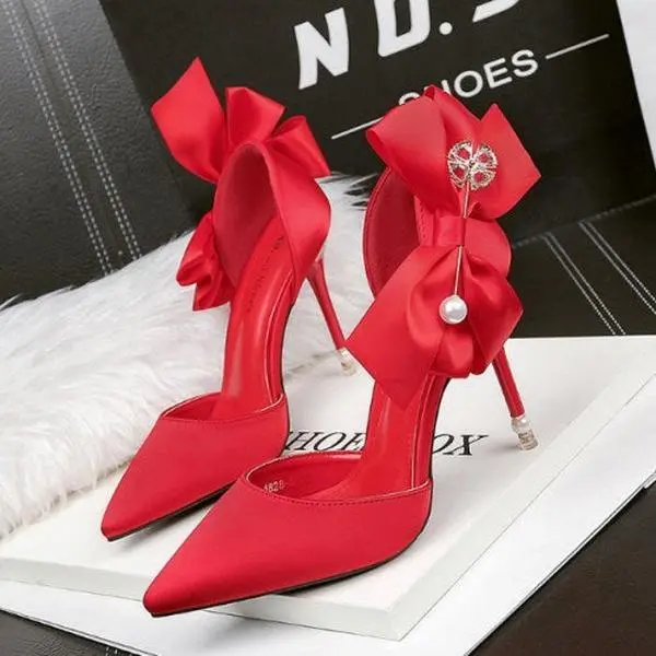 BowCharm Pointed Baotou High Heels BowCharm Pointed Baotou High Heels