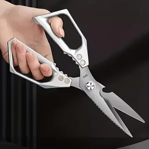 Durable Stainless Steel Poultry Shears, Ergonomic Heavy Duty Kitchen Scissors for Food Preparation