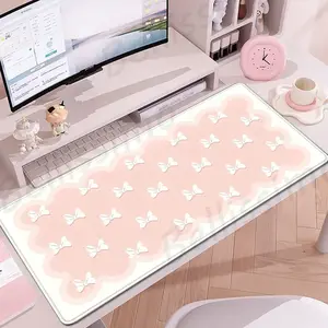 [Sale off up to 65%][Free Ship] Pink White Mousepad Cute Rabbit Grid Desk Mat Computer Gaming Keyboard Extended Mouse Pad Office Accessories Pc Gamer Anime Rug