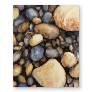 212 MAIN Aluminium Artistic Metal Print Wall Artwork - 16x20 in., Small Pebbles & Minerals Decor for Home, Office Room Decoration