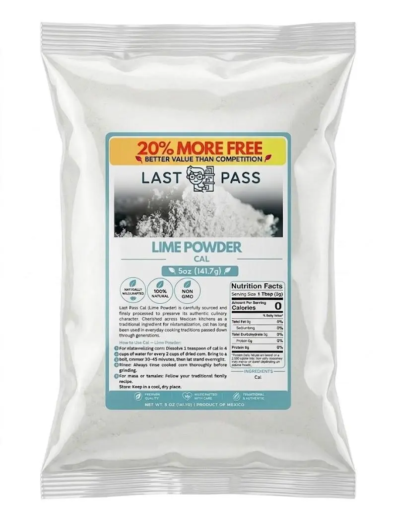 LAST PASS Cal-Lime Powder Traditional Natural Non-Caffeinated Beverage - 4oz Dried Ready-to-Mix Herbal Tea with Traditional Herbs, No Artificial Color, Responsibly Harvested, No Preservatives, Botanical Extracts