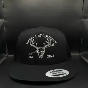 Lucky Buck Hat Est 2024 White Snapback Trucker Cap  Marfa hat company