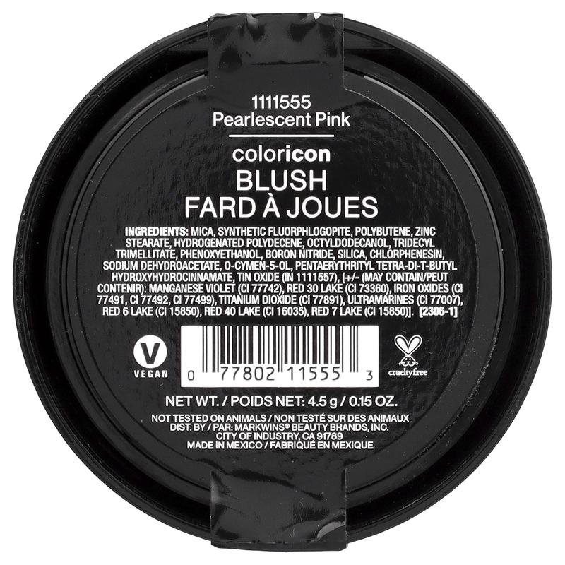 wet n wild Color Icon, Blush, 1111555 Pearlescent Pink, 0.15 oz (4.5 g)