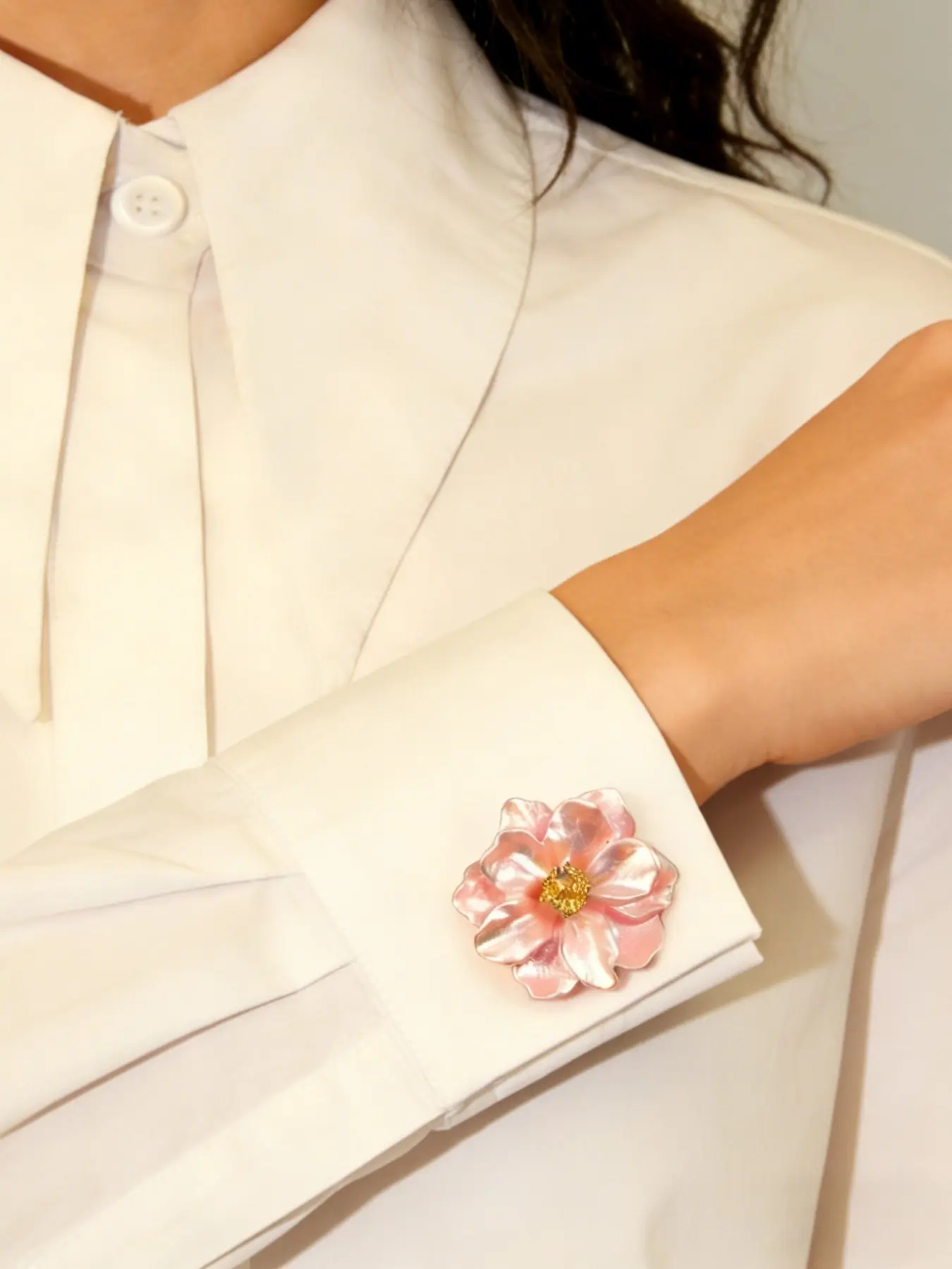 Pearl Rhinestone Cufflinks Button Covers Fashion Styling Clothing Decoration Cute Pearl Sleeve Button Clip Women Wedding Luxury Cuff Links
