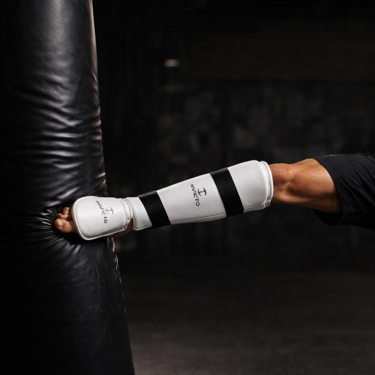 Invicto Sports Shin & Instep Guards, Premium Rexine Leather Construction, Adjustable Strap & Buckle Closure, for MMA & Martial Arts Training