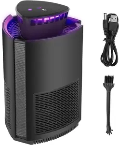 Indoor Insect Trap Non-Zapper, Fruit Fly Traps for Indoors, Catcher and Killer for Mosquitos, Gnats, Moth and Fruit Fly, Insect Trap for with Bug Light & Strong Suction