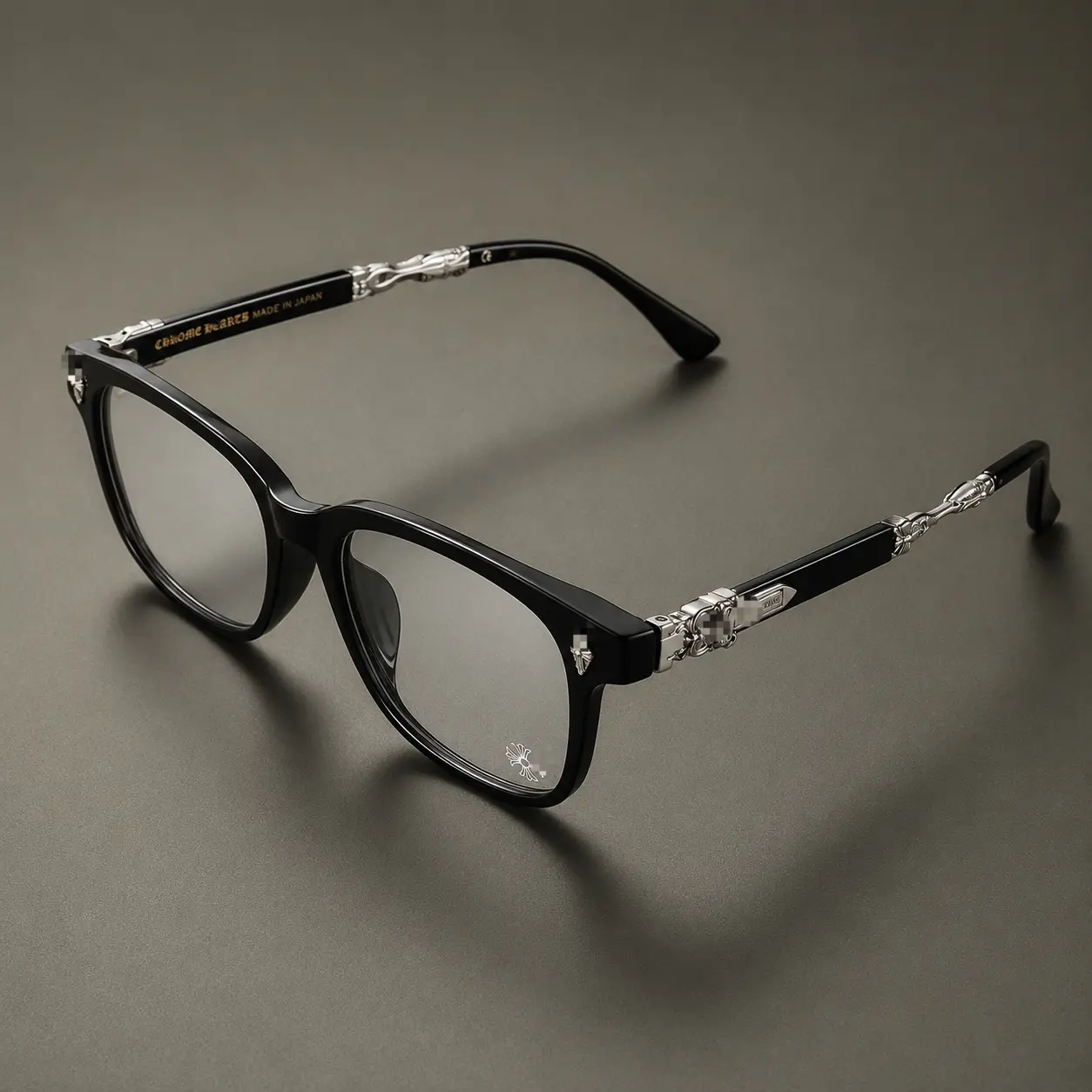 Unisex Square Full-Rim Eyeglass Frames with Decorative Temple Detail for Everyday Wear and Fashion Styling