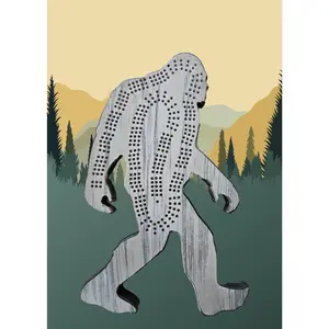 Sasquatch shaped Cribbage Board