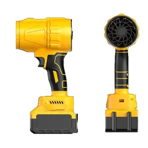 Industrial Mini Turbo Jet Leaf Blower, 21V 2400mAh Lithium Battery Handheld Dust Blower, 550 Brushed Pure Copper Motor 34000 RPM High Power Fan for Dust Removal Leaf Cleaning Car Garage Workshop violent