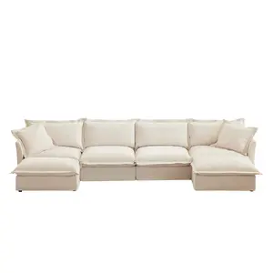 U Shape Modern Washable Cloud Sofa 4 Seater
